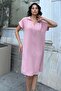 Powder Polo Collar Textured Comfortable Midi Dress - 5