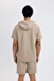 Fit Standard Fit Hooded Short Sleeve T-Shirt C1425Ax24Sm - 6