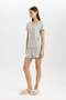 Rib Short Sleeve Elastic Waist Shorts Pajamas Set - Fall in Love B8685Ax24Sm - 3