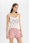 Fall in Love Disney Mickey & Minnie Bridal Strappy Shorts Pajama Set C5561Ax24Sm - 6