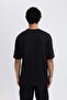Fit Oversize Fit Crew Neck Embroidered Short Sleeve T-Shirt C1426ax24sm - 5