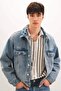 Relax Fit Buttoned Pocket Jean Jacket B5749Ax24Sp
