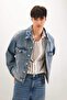 Relax Fit Buttoned Pocket Jean Jacket B5749Ax24Sp - 3