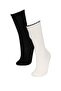 Girl's 2-Piece Cotton Booties Socks C2925A8NS