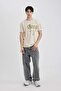 100% Cotton Regular Fit Crew Neck Printed Short Sleeve T-Shirt B8484Ax24Sm - 2