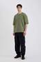 Loose Fit Crew Neck Printed Short Sleeve Heavy Fabric T-Shirt C0897Ax24Sp - 2