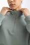 Defactofit Crop Stand Collar Basic Plain Sports Sweatshirt with Elastic Hem C3747Ax24Sp - 7