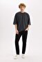 Loose Fit Crew Neck Short Sleeve Heavy Fabric T-Shirt C0147Ax24Sp - 2