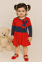 Combed Cotton Long Sleeve Dress - 2