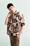 Relax Fit Polo Collar Pattern Cotton Summer Short Sleeve Shirt C3341Ax24Sp