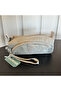 Light Mink Crinkle Fabric Multi-Pocket Water Repellent Washable Pen Holder/Wallet Type Makeup Bag