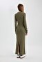 Ribbed Camisole - Long Sleeve Maxi Bodycon Dress C1652Ax24Sp - 5