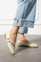 Genuine Patent Leather Plain Cross Strap Buckle Detail Daily Ballerinas - 3