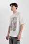 Comfort Fit Crew Neck Printed Short Sleeve Heavy Fabric T-Shirt B5912ax24sp - 7