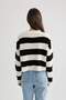 Relax Fit Striped V-Neck Knitwear Cardigan C2050Ax24Sp - 6
