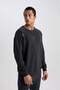 Fit Standard Fit Crew Neck Skuba Diver Fabric Sweatshirt C2311Ax24Sp - 7