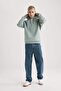 Oversize Wide Fit Back Printed Hooded Pocket Sweatshirt B4753Ax24Sp - 6