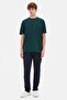Ds Damat Oversize Dark Khaki Crew Neck 100% Cotton T-Shirt - 4