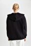 Defactofit Oversize Fit Hooded Double Pocket Zipper Thick Sweatshirt B0992Ax23Au - 7