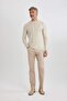 Standard Fit Regular Cut Hair Braided Crew Neck Sweater A9516Ax23Wn - 4
