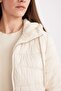 Water Repellent Inflatable Coat Hooded Double Side Zipper Pocket Plush A0581Ax23Wn - 5