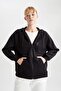 Defactofit Oversize Fit Hooded Double Pocket Zipper Thick Sweatshirt B0992Ax23Au - 5