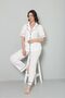 Aylam Li̇ngeri̇e Ecru Ribbed Front Button Short Sleeve Maternity and Maternity Pajama Set Set of 3 - 3