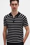 Ds Damat Slim Fit Black Rayon Polo Neck Zippered Knitwear T-Shirt