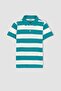 Boy's Striped Short Sleeve Polo T-Shirt Z2767A623Sm - 6