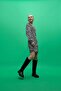 A-Line V-Neck Zebra Print Long Sleeve Mini Dress Y5061Az22Au - 2