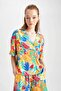 Coool Relax Fit Fruit Pattern Pajama Collar Short Sleeve Shirt Y9107Az22Hs - 3