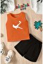 Footballer Printed Shorts Tee Unisex Children's Set
