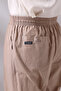 Men's Beige Çınar Relaxed Cut Elastic Waist Hajj and Umrah Linen Shalwar Trousers - 3