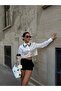 Women's Collar Tassel Bead Detailed Shirt