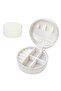 White De Folu Leather Travel Ring Earring Necklace Jewelry Box St1-68By-D