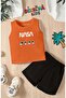 Printed Shorts Tee Unisex Children's Set