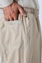Men's Beige Relaxed Cut Elastic Waist Linen Hajj and Umrah Shalwar Trousers - 8