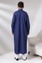 Men's Navy Blue Sycamore Hajj and Umrah Dress Long Length Dagron Fabric Fistan - 5