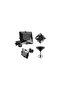 Women Men Square Black 8 Mm. Stone Steel Earrings Cm25-8
