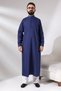 Men's Navy Blue Sycamore Hajj and Umrah Dress Long Length Dagron Fabric Fistan