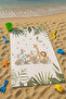 Safari Cute Animals Patterned Children's Beach - Sea - Pool Towel Tlaph-041 - 3