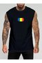Romania Flag Printed Sleeveless T-Shirt