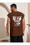 Peace Enjoy the Wind Dove Printed Sleeveless T-Shirt