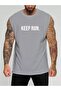 Keep Running. Printed Sleeveless T-Shirt