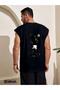 Cartoon Character Printed Sleeveless T-Shirt