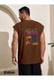 Deeper Stay Printed Sleeveless T-Shirt