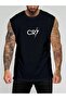 Football Player Printed Sleeveless T-Shirt