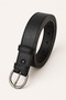 Unisex Children's Leather Jeans and Fabric Pants Belt - 2