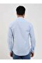 Men's Slim Fit Long Sleeve Blue Checkered Shirt - 5