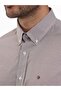 Men's Regular Fit Button-Down Collar Long Sleeve Brown Shirt - 6